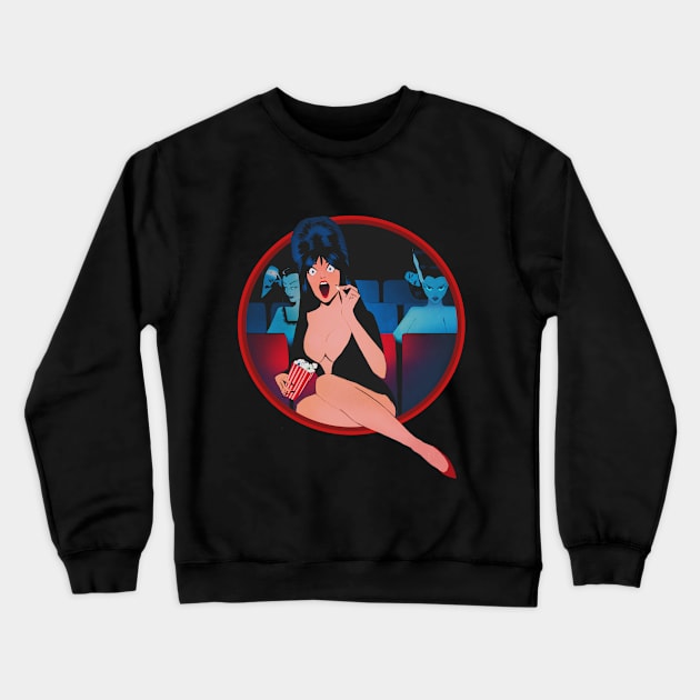 Ghouls' Movie Night Crewneck Sweatshirt by Vampiras